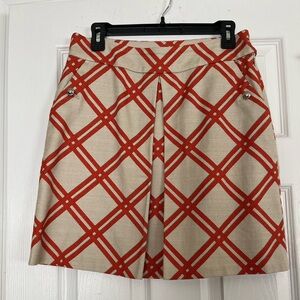 Tommy Hilfiger cream and orange 
A-Line Skirt